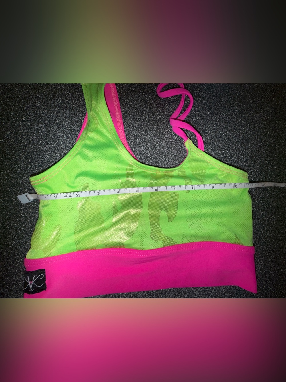 Kandi Kouture Dance Set Neon Pink/Green Size Child Large (7/8) - Picture 8 of 10